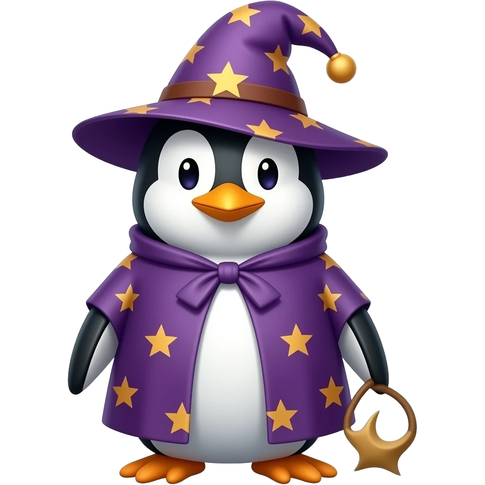 Penguin Wizard emoji