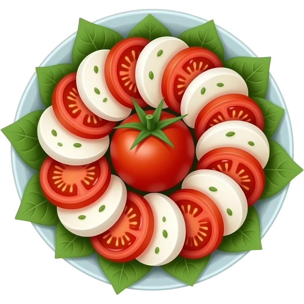 Elegant heirloom tomato and mozzarella salad emoji