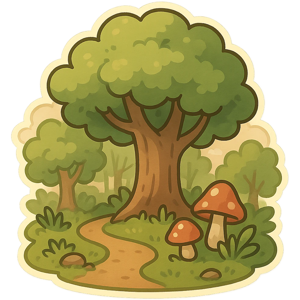 一个森林深处的场景 emoji