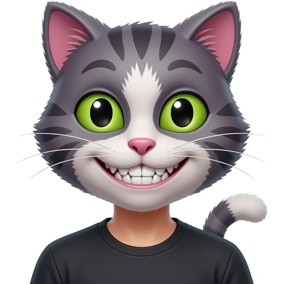 Cheshire smile teeth emoji