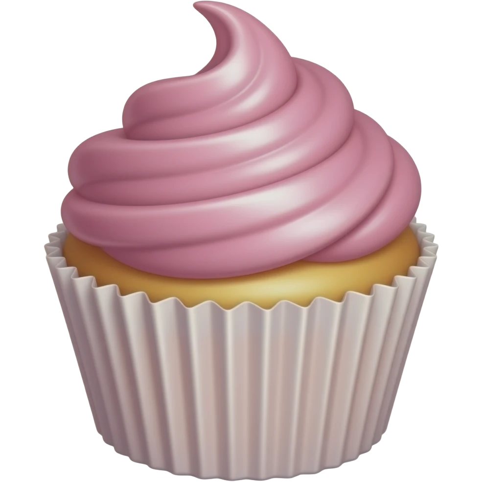 Cupcake with pink icing emoji