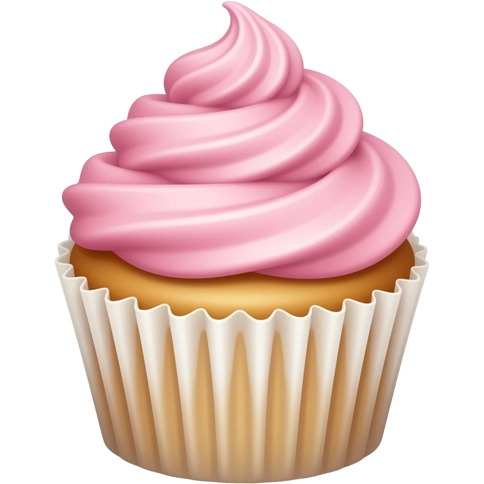 Cupcake with pink icing emoji