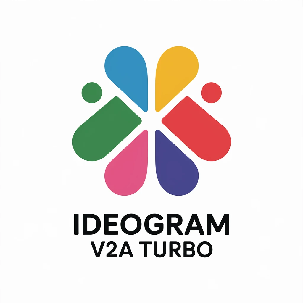 make a colorful logo of text "Ideogram V2a Turbo" emoji