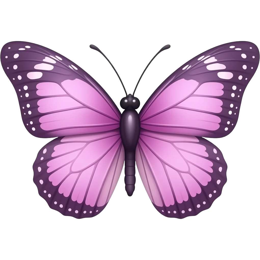 mariposa color rosa/violeta pastel emoji