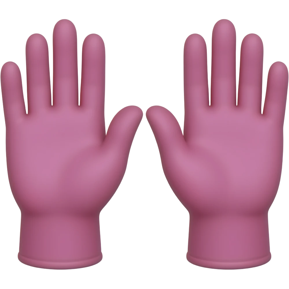 hands with pink gloves emoji