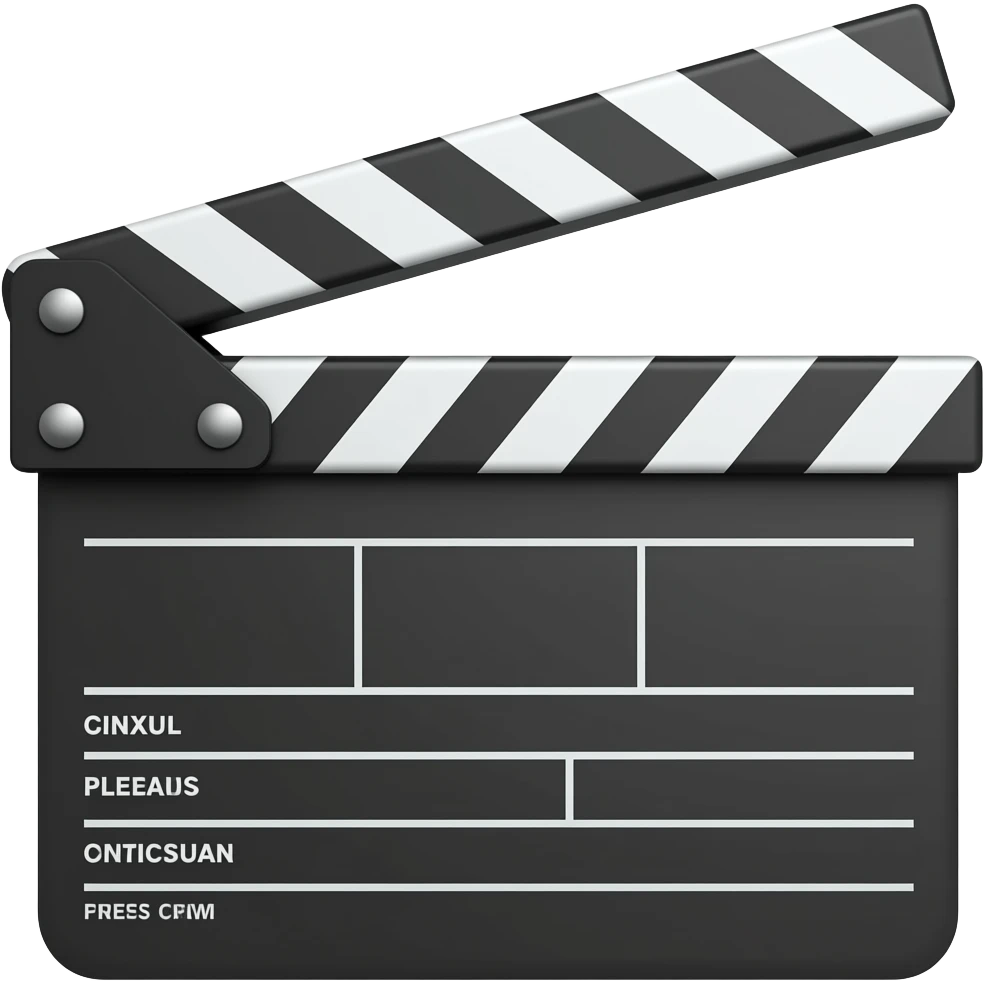 realizame un emoji de claqueta emoji