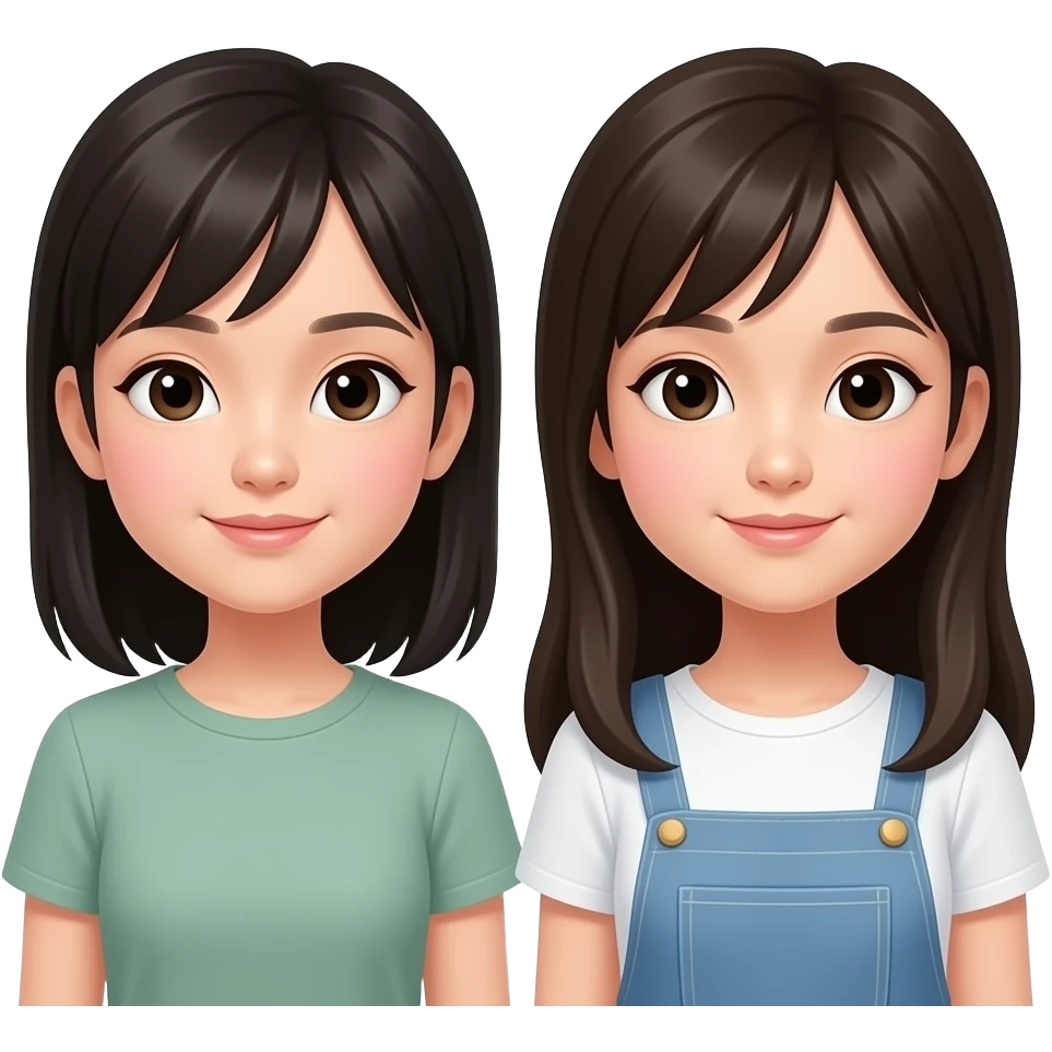 two asian girls emoji