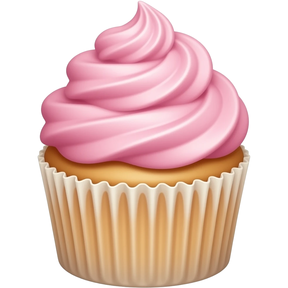 Cupcake with pink icing emoji