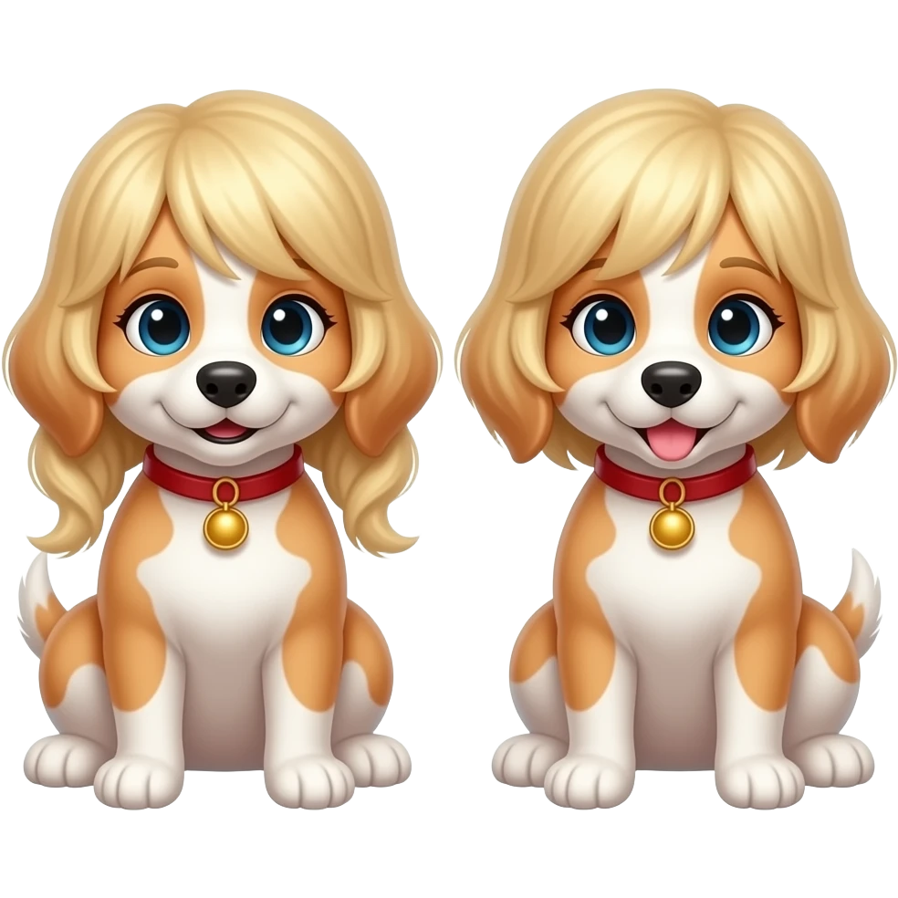 Two blonde twins in doggy position emoji
