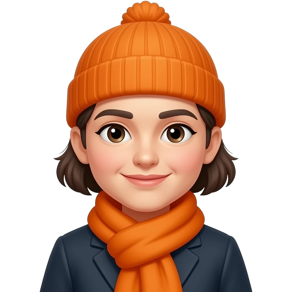 change scarf and hat to orange emoji