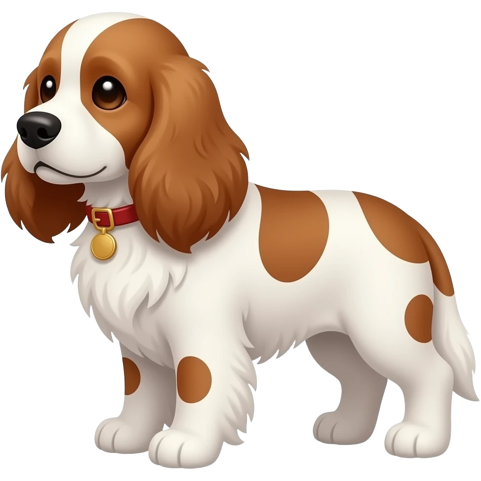 White and red cockerspaniel emoji