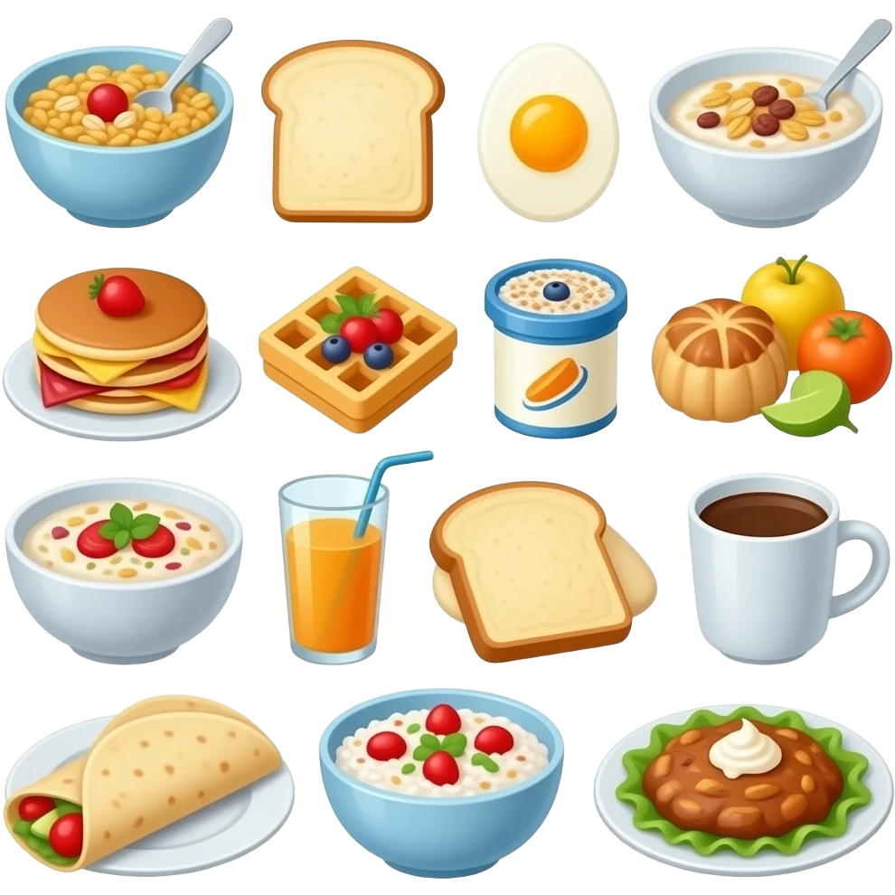 How many breakfast foods emoji