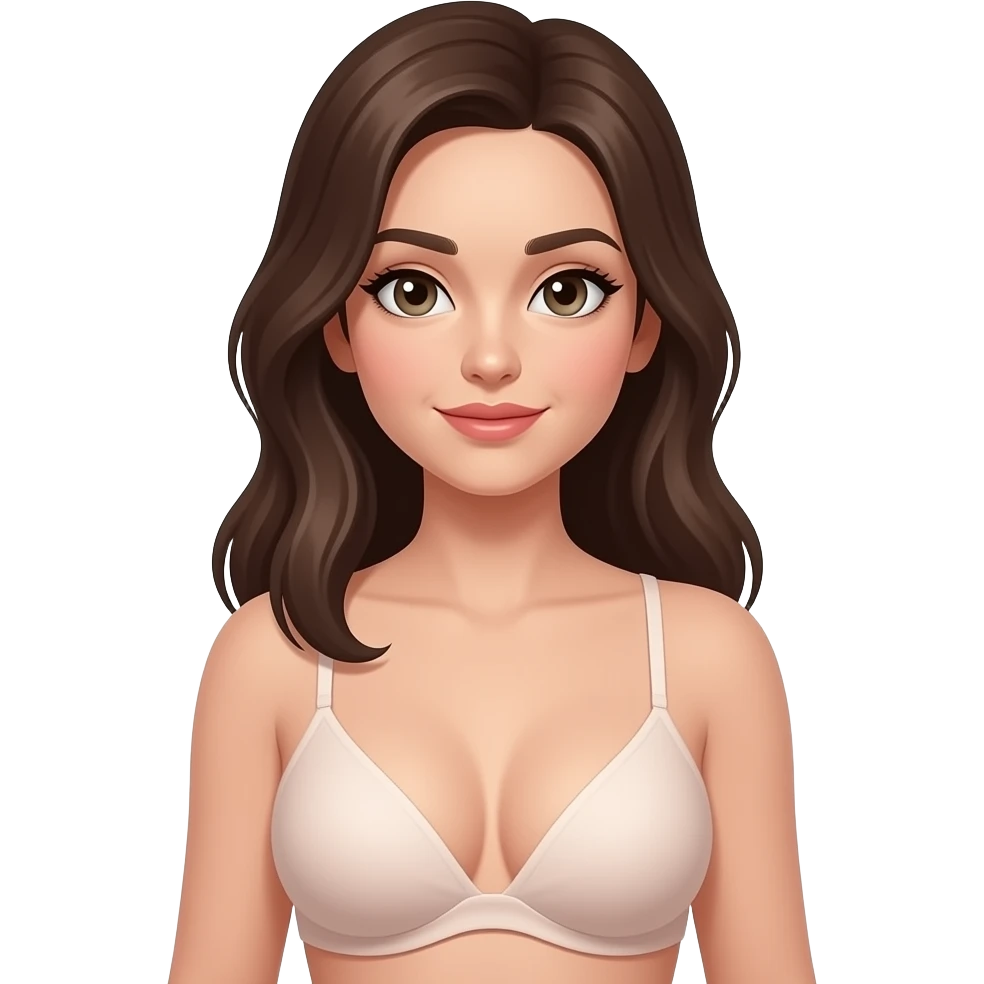 Sexy naked girl tits no bra emoji
