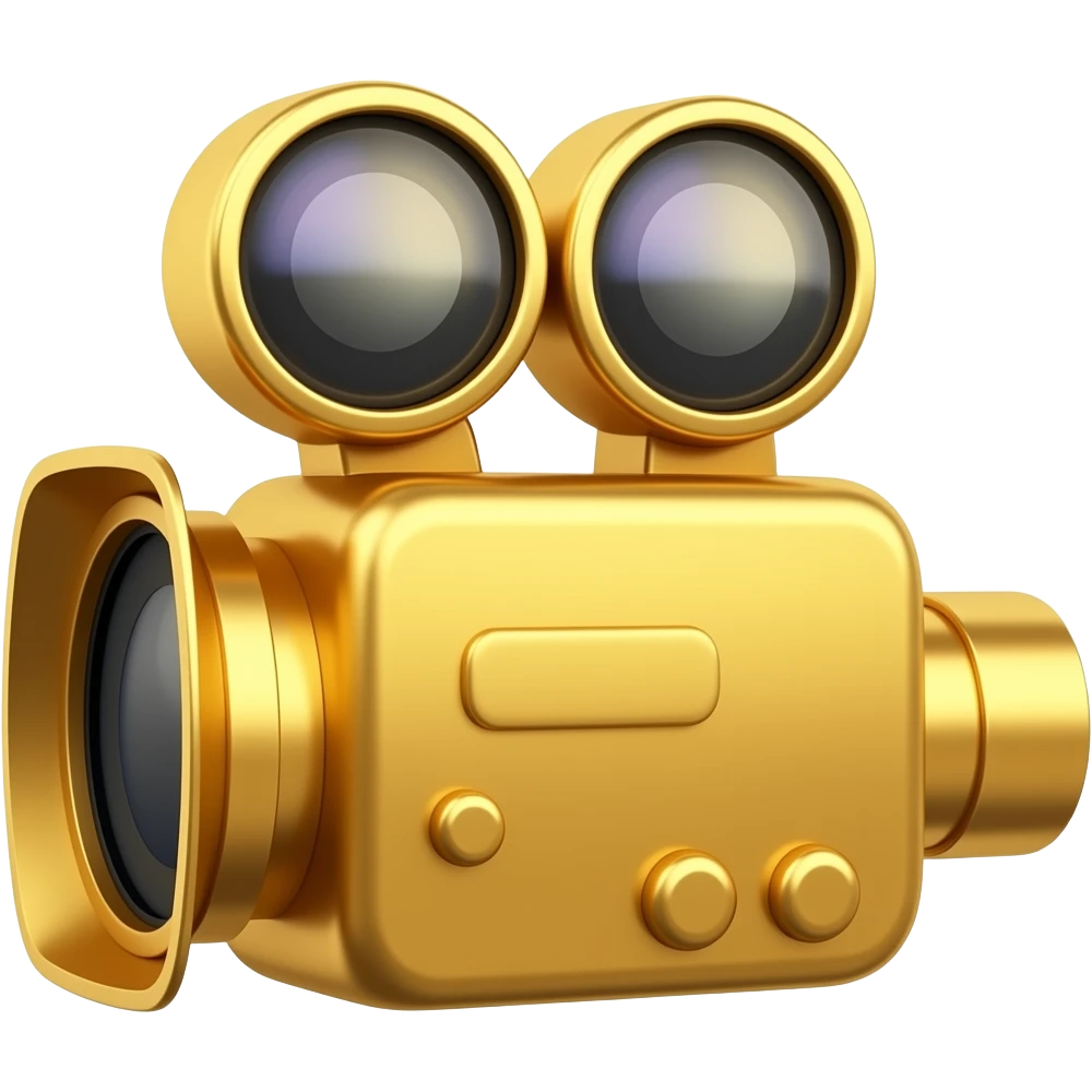 Video camera dorado emoji