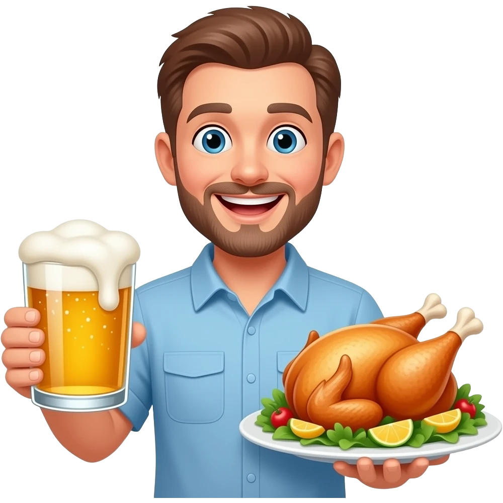 치킨에 맥주한잔 하는 미팅이 생겼어.
이를 리액션하기 위한 이모지 하나를 생성해줘 emoji