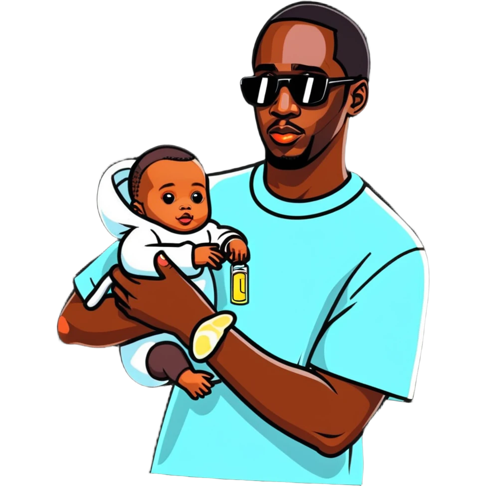 P Diddy holding baby oil emoji