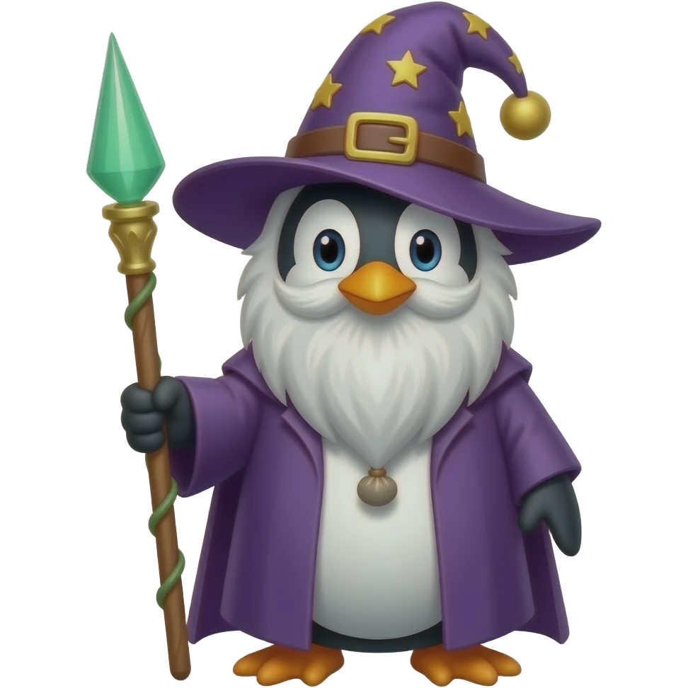 Penguin Wizard emoji