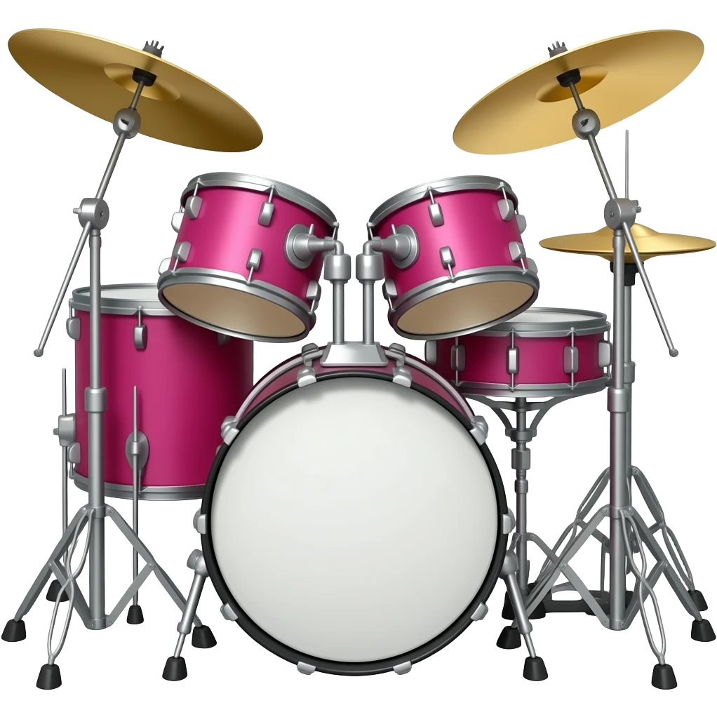 light and dark pink drum set emoji