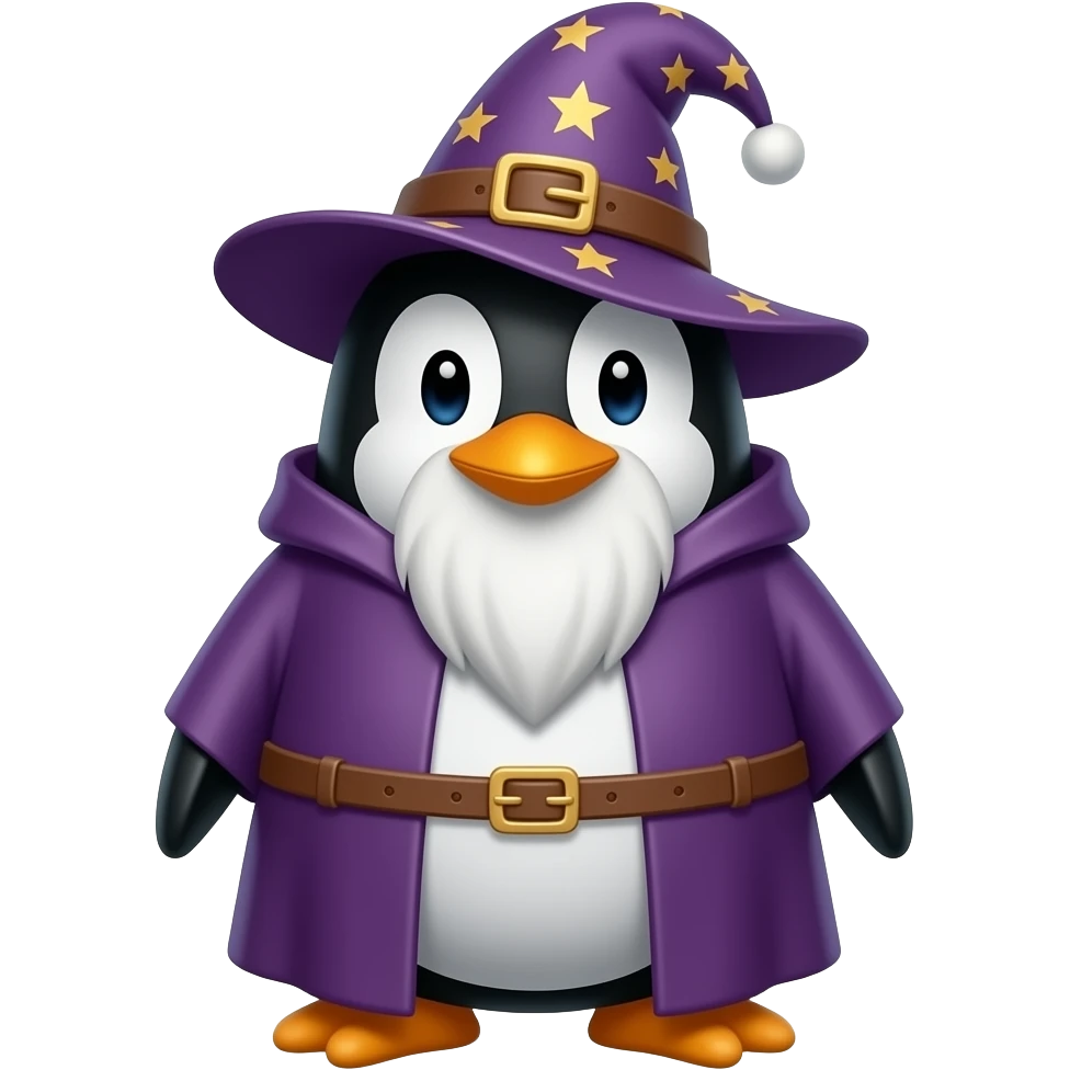 Penguin Wizard emoji