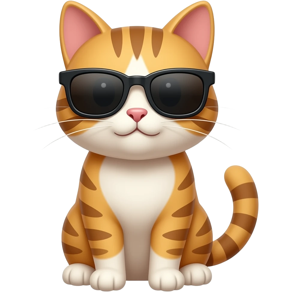 Cat wearing sunglasses emoji