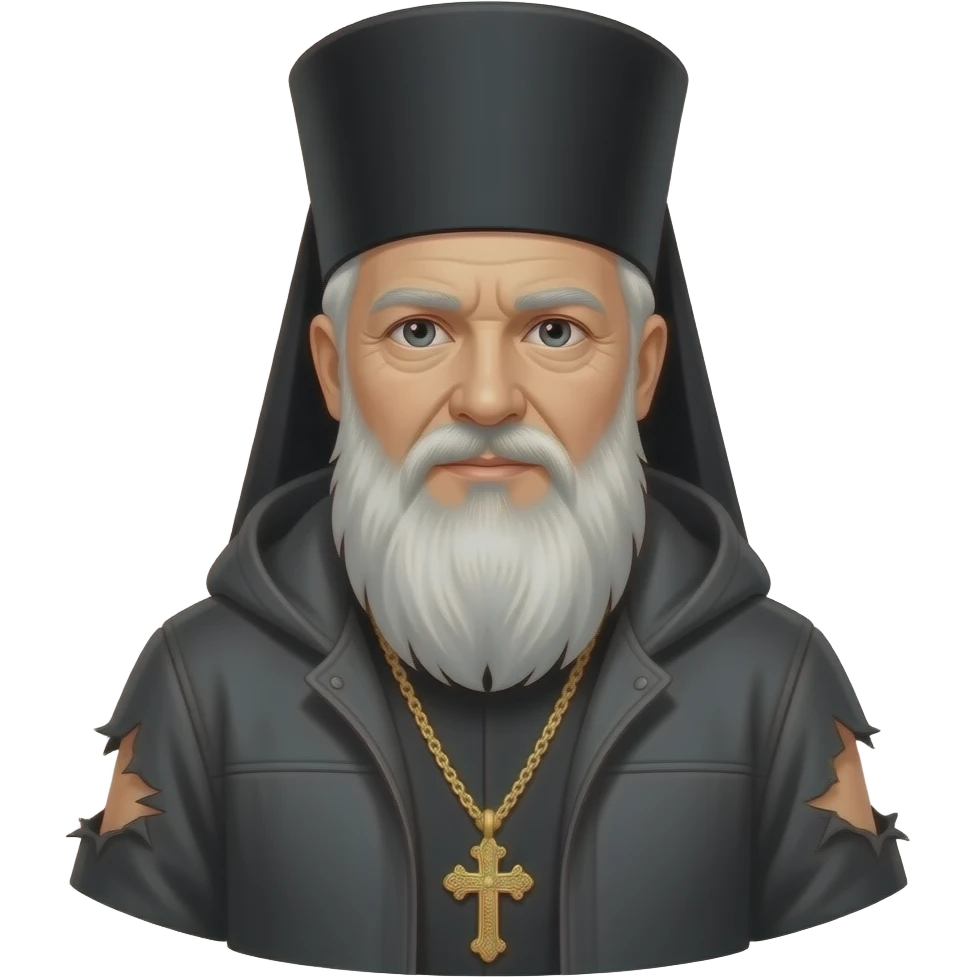 Patriarch Kirill in torn clothes emoji
