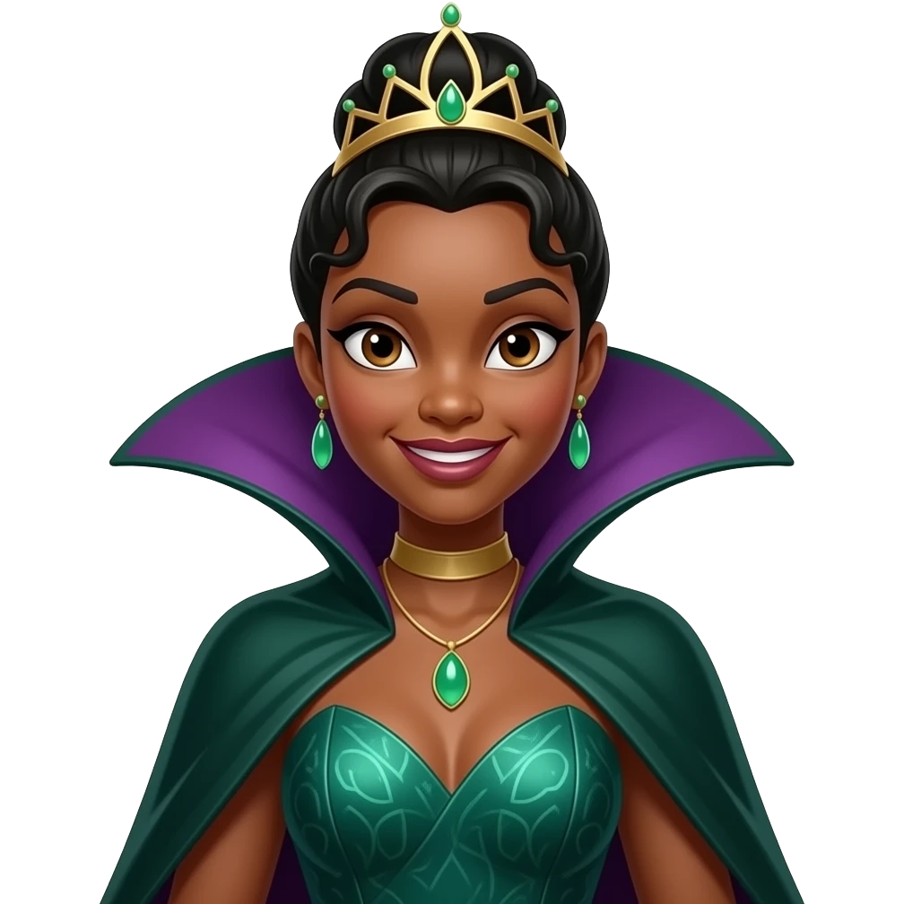 disney princess tiana as a villen emoji