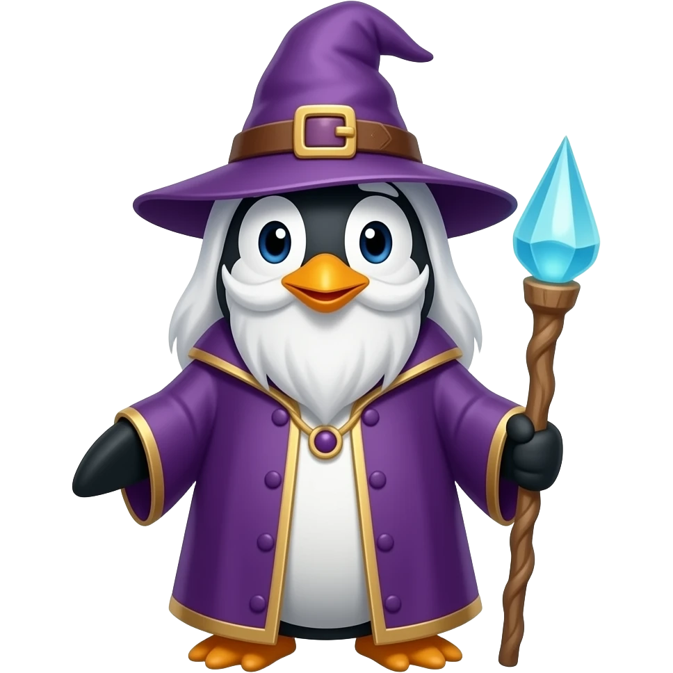 Penguin Wizard emoji
