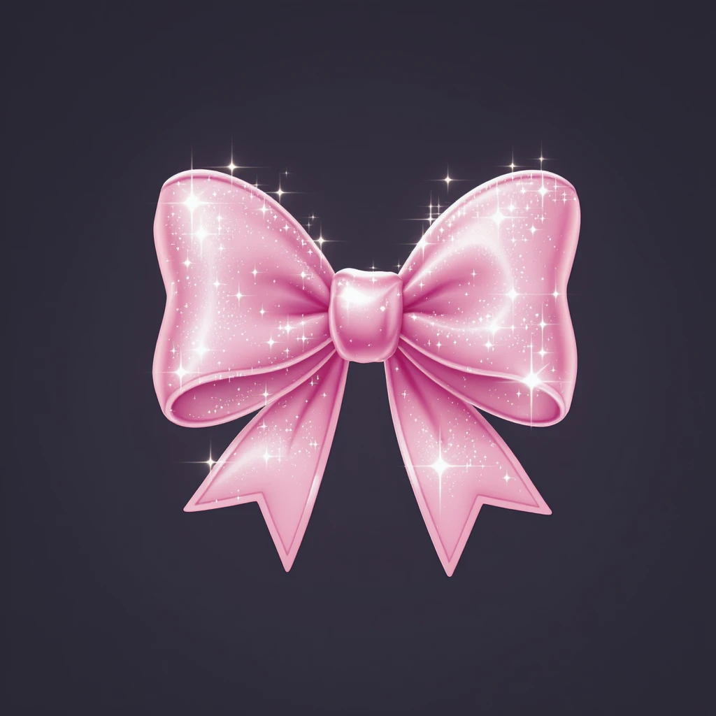 bow emoji, cute and shiny, with sparkles, no background emoji