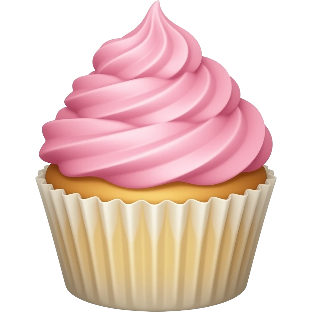 Cupcake with pink icing emoji