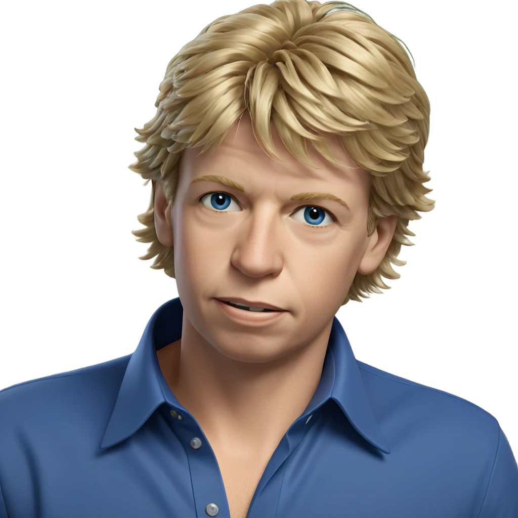 blonde boy in blue shirt emoji