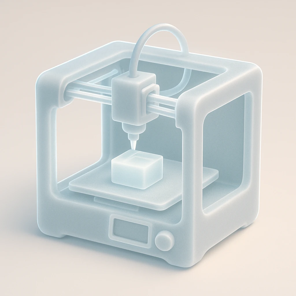 3D printer, realistic 3D render style, detailed, high quality, lifelike materials emoji