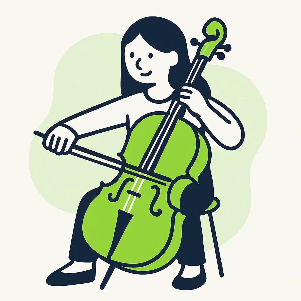 girl playing cello emoji