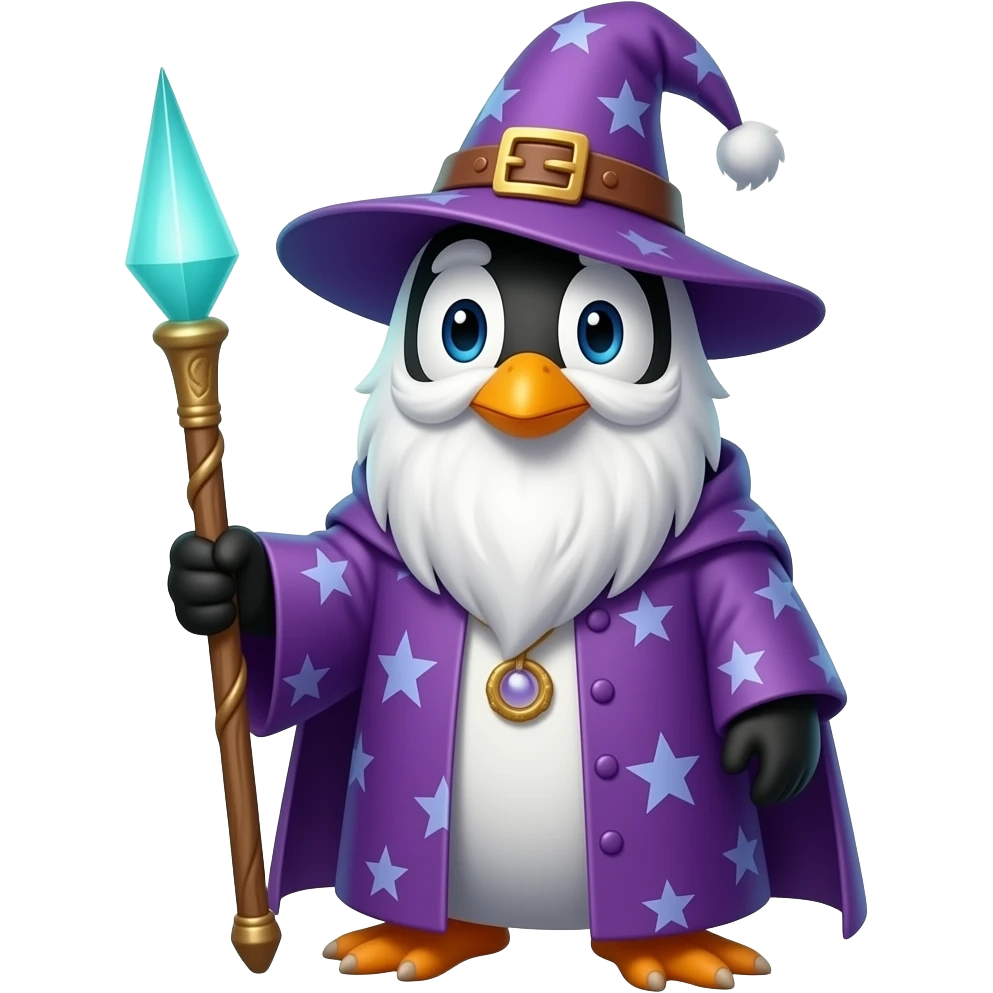 Penguin Wizard emoji