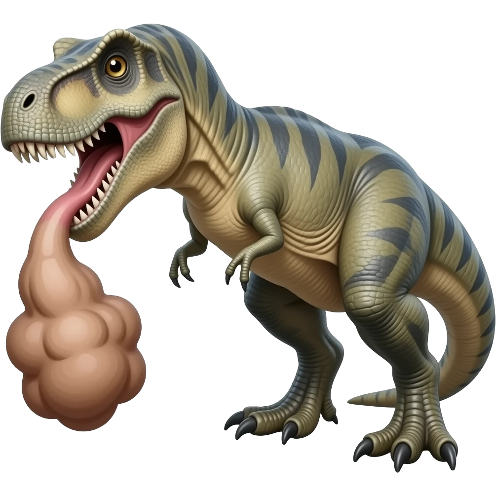 T-Rex farting emoji