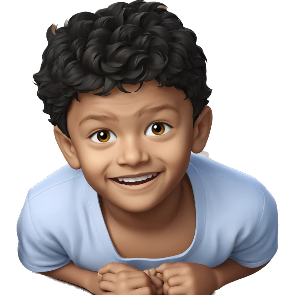 smiling boy in casual shirt emoji