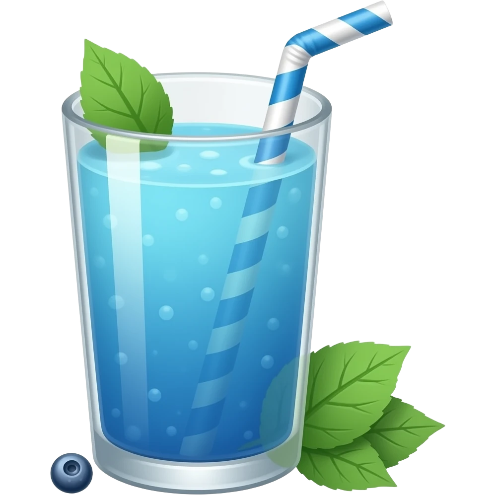 blue smoothie emoji