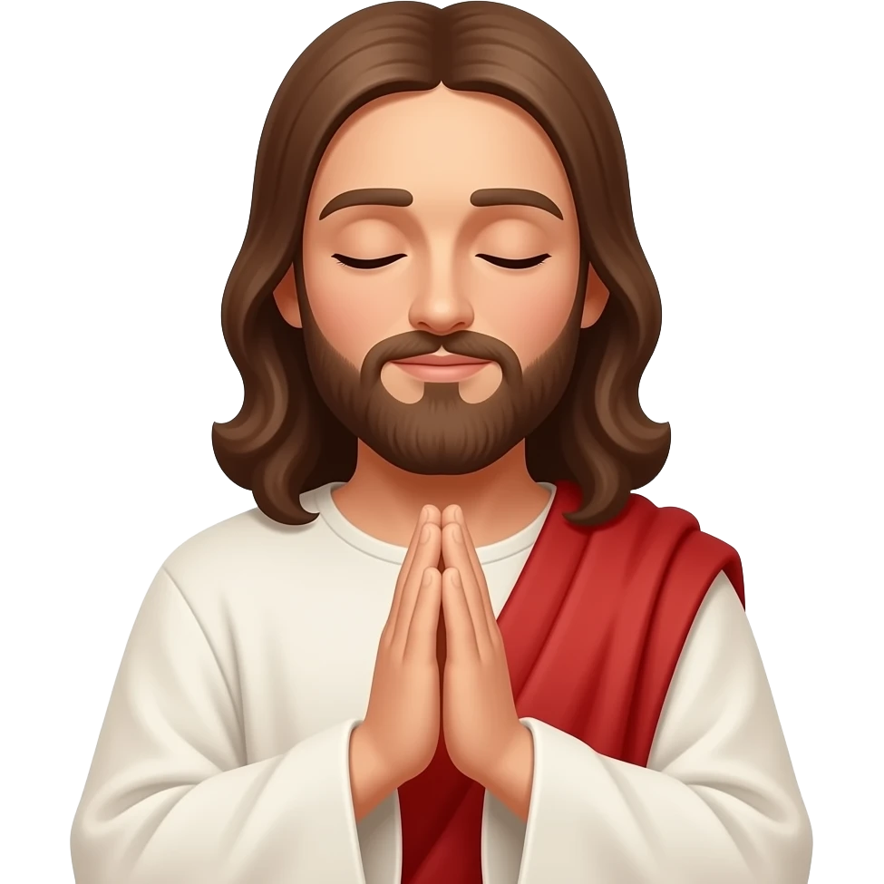 Jesus praying emoji