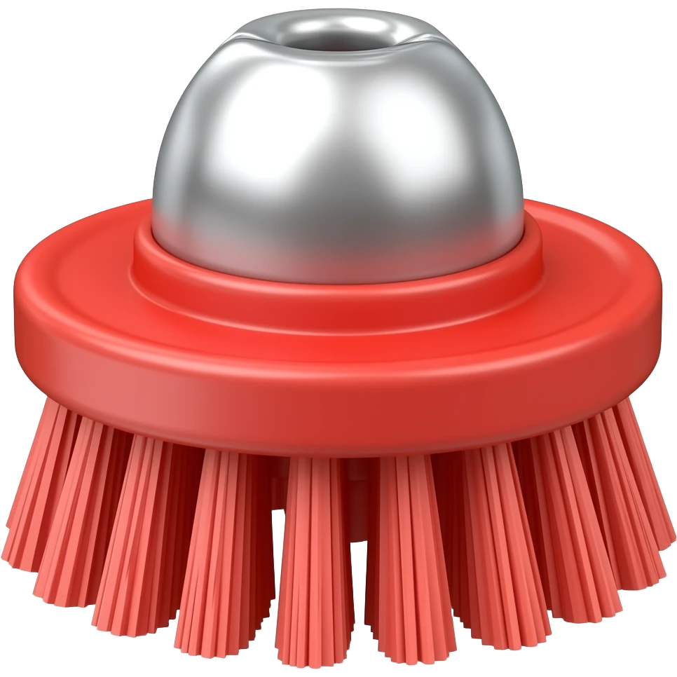 red drain brush emoji