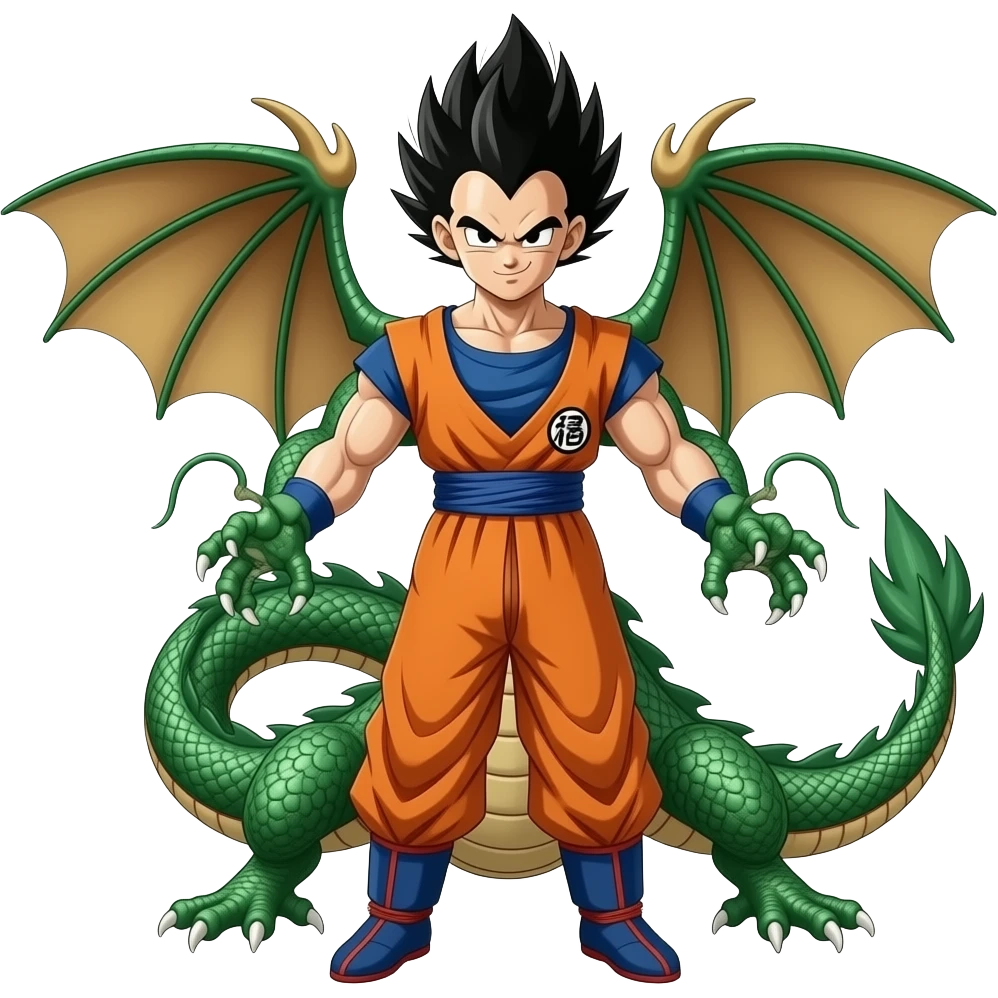 Shenron de dragon ball z en emoji réaliste emoji