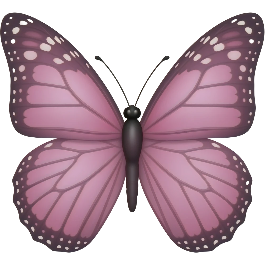 Pink butterfly emoji