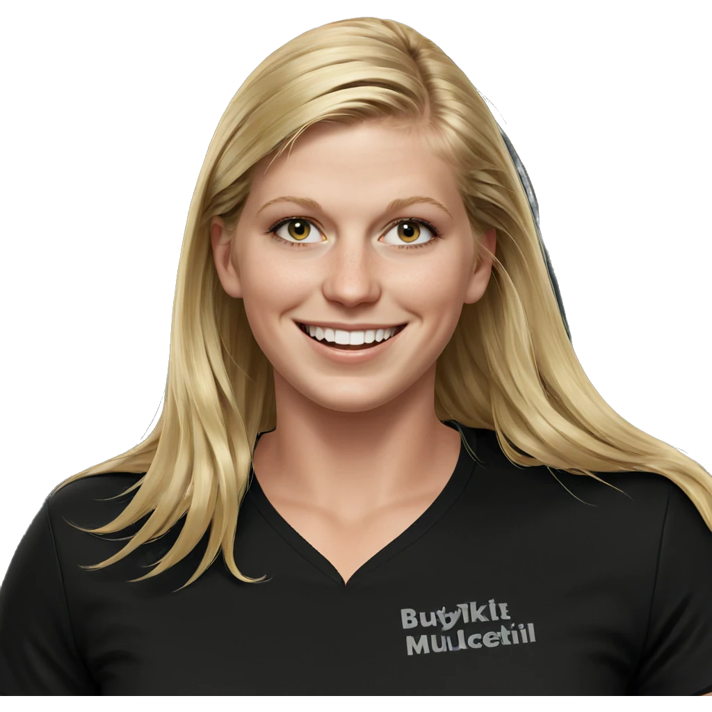 smiling girl with blonde hair emoji