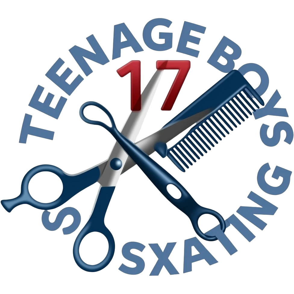 Hair cutting logo boys 17 emoji