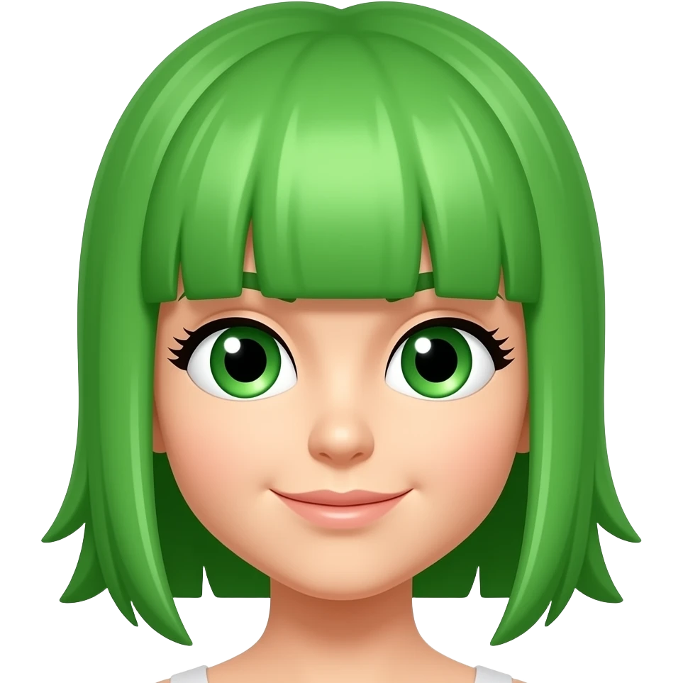 Green sonic with bangs emoji