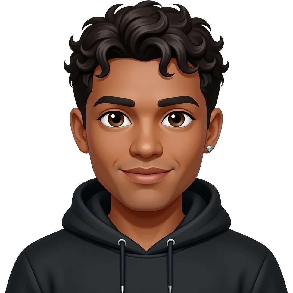 Give him waves, make him dark skin, add a diamond earring, and give him a black hoodie emoji