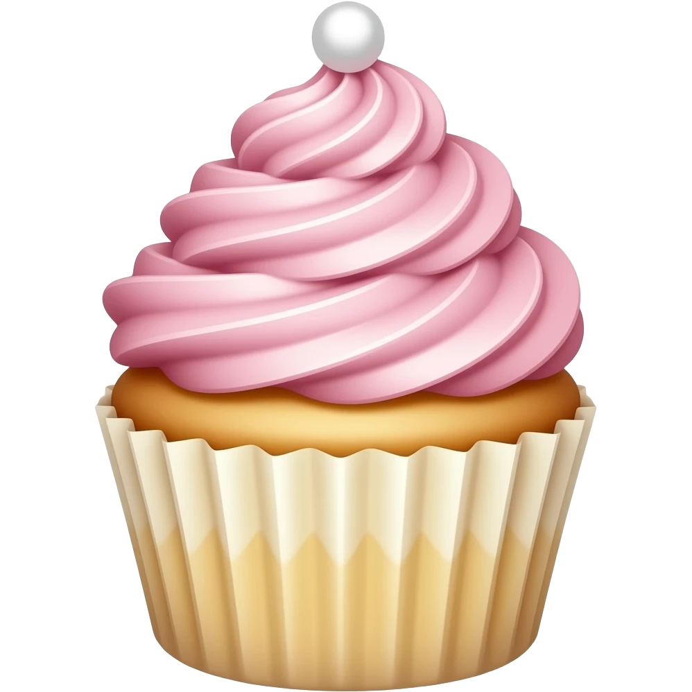 Cupcake with pink icing emoji