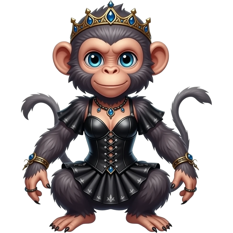 Sexy gothic moneky emoji