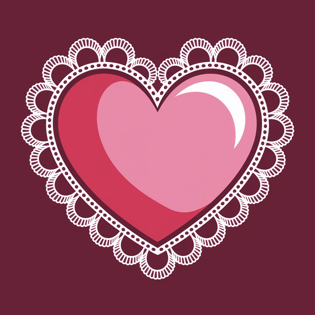 heart with a lace border emoji