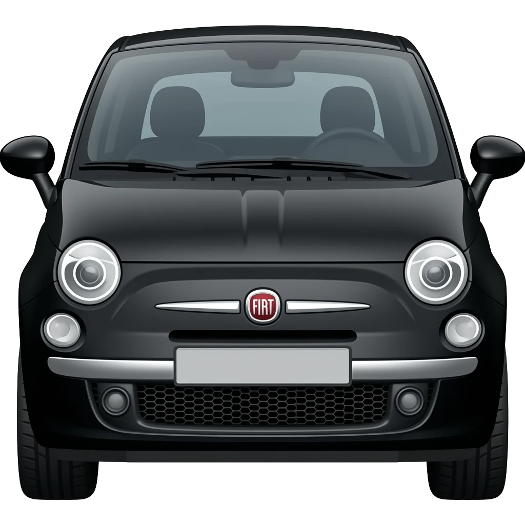 Fiat500 schwarz emoji