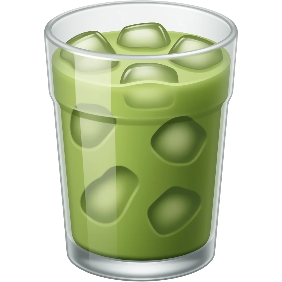 Iced matcha latte emoji