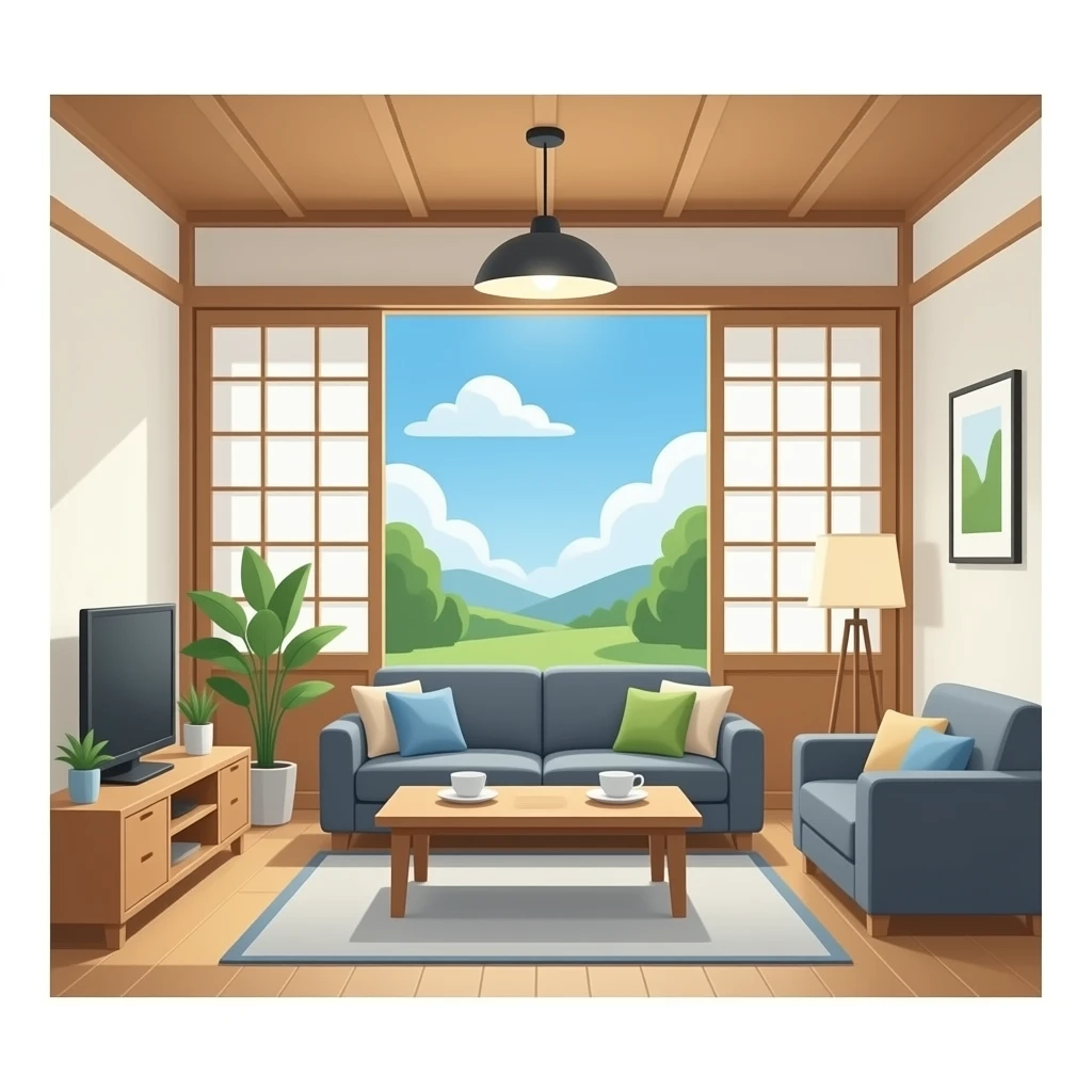 livingroom modern japan home emoji